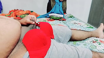 Desi Mom Catches Stepson Masturbating On Her Bra Panty Than Helping Him To Cum With Clear Hindi Voice Dirty Talking XXX