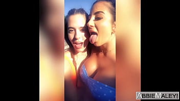 Two Horny Pornstars Suck A Big Cock In The Hot Tub - Abbie Maley &amp_ Lena The Plug