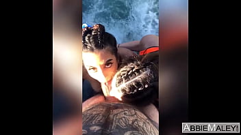 Two Horny Pornstars Suck A Big Cock In The Hot Tub - Abbie Maley &amp_ Lena The Plug