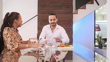 My hot Latina the invited me to her place for a romantic dinner date