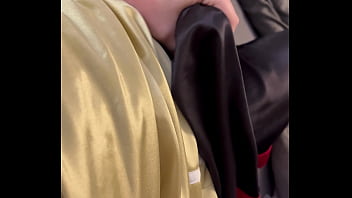 Silky Shiny pants and jersey jackoff