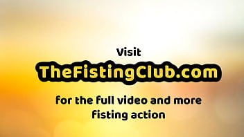 Tattooed hunky top fisting lubed asshole during duo in van