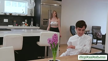 Stepbro fucks his brunette teen stepsis
