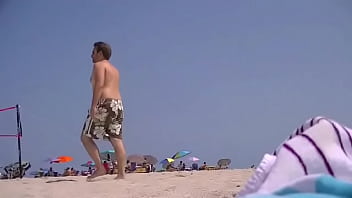 Exhibitionist Wife 69 - Lana goes TOPLESS with 38DD TITS and PUSSY FLASHING on a PUBLIC BEACH while chatting on the phone with her husband!