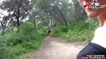 Public Flashing Sex with french amateur teen