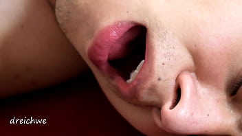 Sticking out her tongue like a bitch