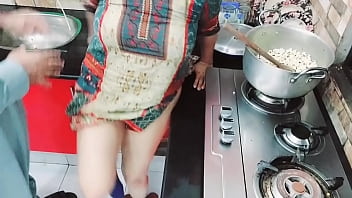 Indian Wife Busy in Cooking While Her Ass Hole Fucked By Her Cuckold Husband With Clear Hindi Audio