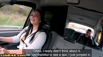 Bigtit blonde cabbie blows and rides dick on backseat
