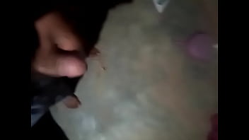 Skinny solo boy hansjob at home