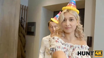 HUNT4K. Guy receives money for letting hunter assfuck his cute blond GF