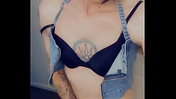 Country Girl Strokes Her Cock