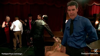 Gorgeous slaves asses fucked at party