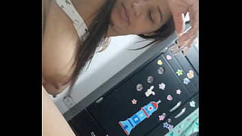 Hot brunette Spanish teen with big saggy tits and a big ass fucked by her stepbrother with a big white cock teen from New York United States POV Full HD video