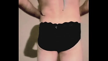 First time trying on panties and swimsuit