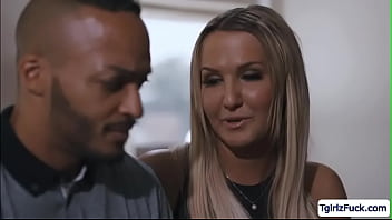 Busty tbabe enjoys sucking big black cock