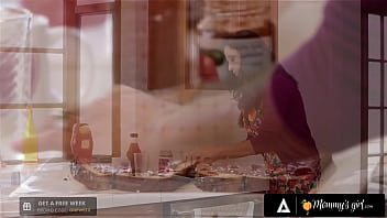 MOMMYSGIRL Heartbroken Dillion Harper Has Passionate Sex With StepMILF Ariella Ferrera