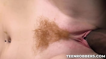 Sexy Redhead Thief Swallowing BBC - Jane Rogers - Teenrobbers.com