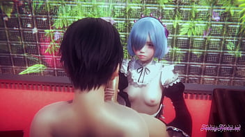 Re Zero Hentai - Rem Handjob with POV (Uncensored) - Japanese Asian manga anime game porn