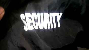 MUSTY SECURITY EXPOSING THAT HARD DICK IN PUBLIC
