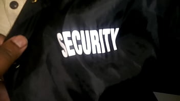 MUSTY SECURITY EXPOSING THAT HARD DICK IN PUBLIC