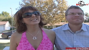 Brunette milf enjoy the big cock infront of her husband