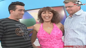 Brunette milf enjoy the big cock infront of her husband