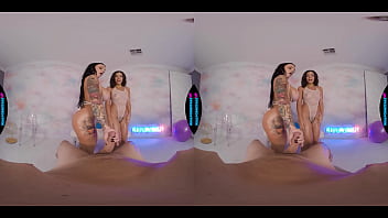 Naughty America - Slutty and sexy babes, Payton Preslee and Violet Starr, tag-team YOUR cock until you explode all over them!