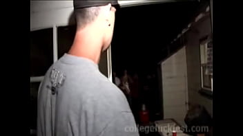 Slutty teen screws amateur cock on university campus