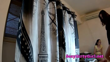 Playing with my short jeans, putting them on and taking them off