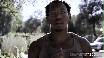 Blind teen riding black dick