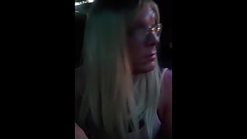 Sarah blows a stranger from Grinder