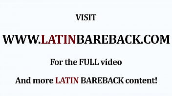 Latino stud barebacking lover in couple in sensual session