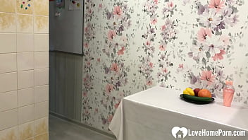 Hot maid in stockings having a quick solo