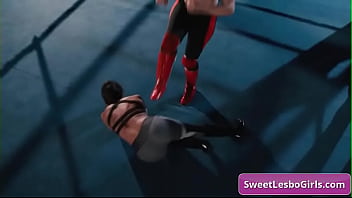 Sexy lesbian sluts Ariel X, Sinn Sage kissing tender and make out in the locker room