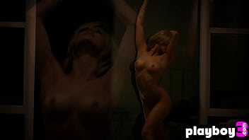 Perfect big tits blonde model Aubrey Aleen Allen hot posed totally naked