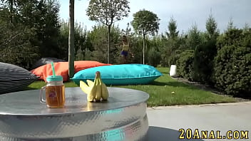 Anally banged little blonde sucks shlong