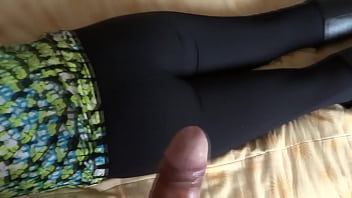 58-year-old Latin resting in her bedroom, the maid&#039_s husband takes advantage and begins to show her off and grope, records everything, jerks off, passes his cock all over her body, at the end he cums on her face