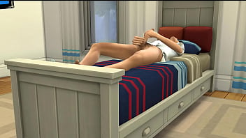 Nerdy step brother sneaks under his sister'_s blanket and starts licking her pussy unable to restrain herself the sister finally fucks her brother