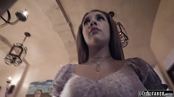 Busty babysitter licks while shes fucked