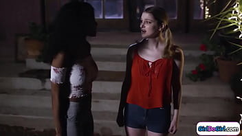 Alien lifeform needs to lick busty lady