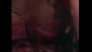 Awesome brunette curvaceous beauty in tranparant black lingerie Christy Canyon likes when her friend finishes their bed rock-n-roll with fucking her big tits and chucking his muck on them