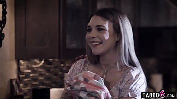 Busty teen babysitter Gabbie Carter idolized by the twisted parents