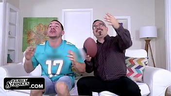 Gorgeous Latina Seduces Her Big Stepbrother In Front Of Their Stepdad While Watching The Finals