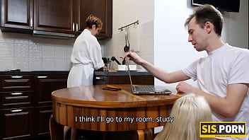 SISPORN. Love has slow sensual sex with her stepbrother in the bedroom