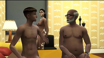 Indian step Mom is obligate to have sex with her virgin step son in order to become a man and everything happen in front of his step dad but she couldn'_t resist anymore and he joined her and they had thresome sex