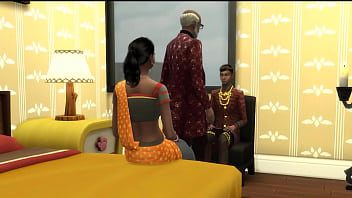 Indian step Mom is obligate to have sex with her virgin step son in order to become a man and everything happen in front of his step dad but she couldn'_t resist anymore and he joined her and they had thresome sex