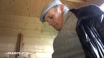 Big titted mature gangbanged and jizzed outdoor