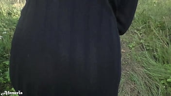 My Slutty Girlfriend Walks in the Park Naked and Jerks My Dick