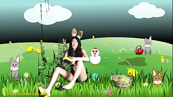 Chinese Teen is a sexy Easter Bunny