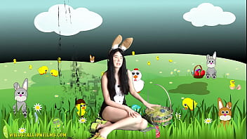 Chinese Teen is a sexy Easter Bunny